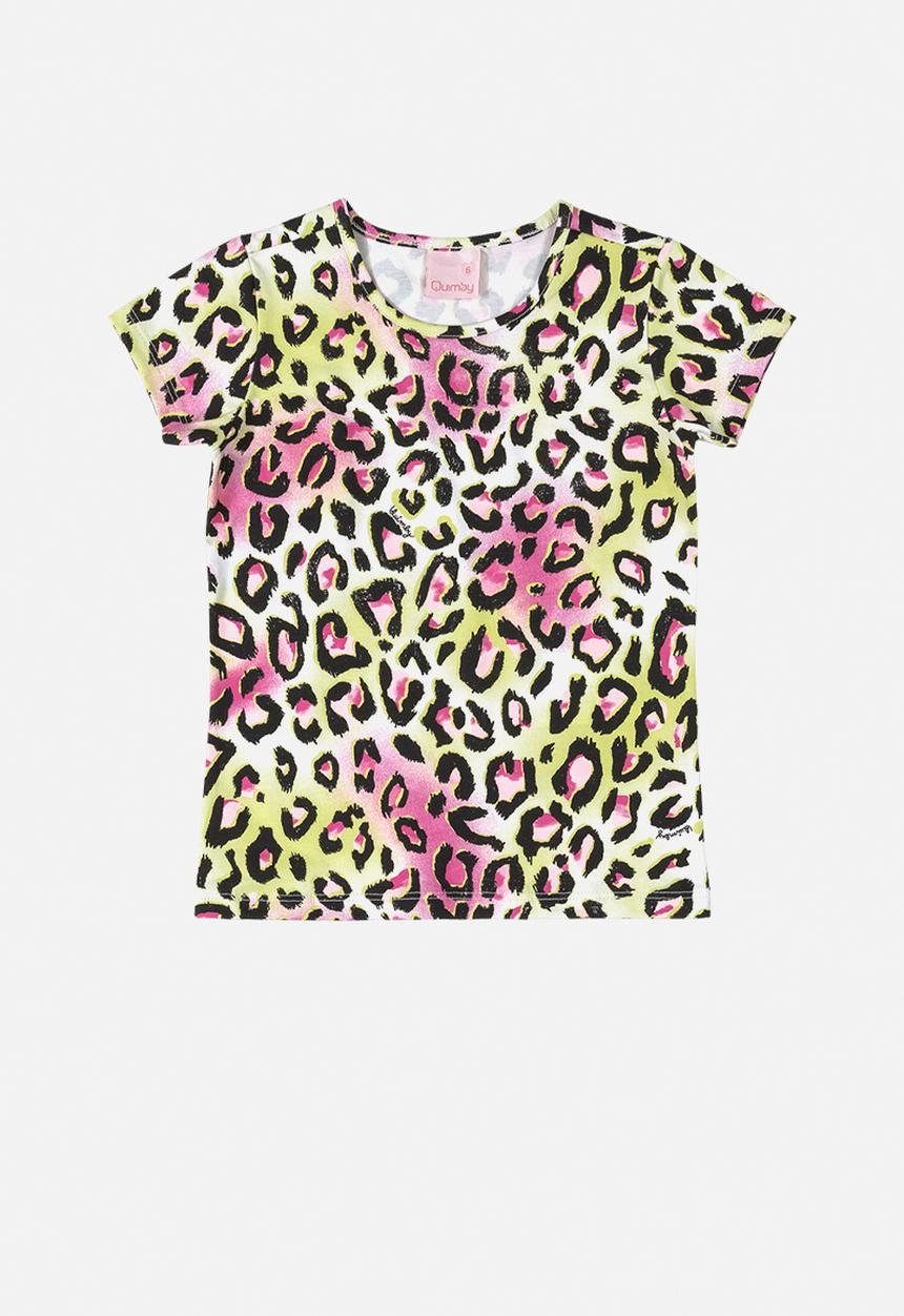 Quimby - Girls animal print tee - multi