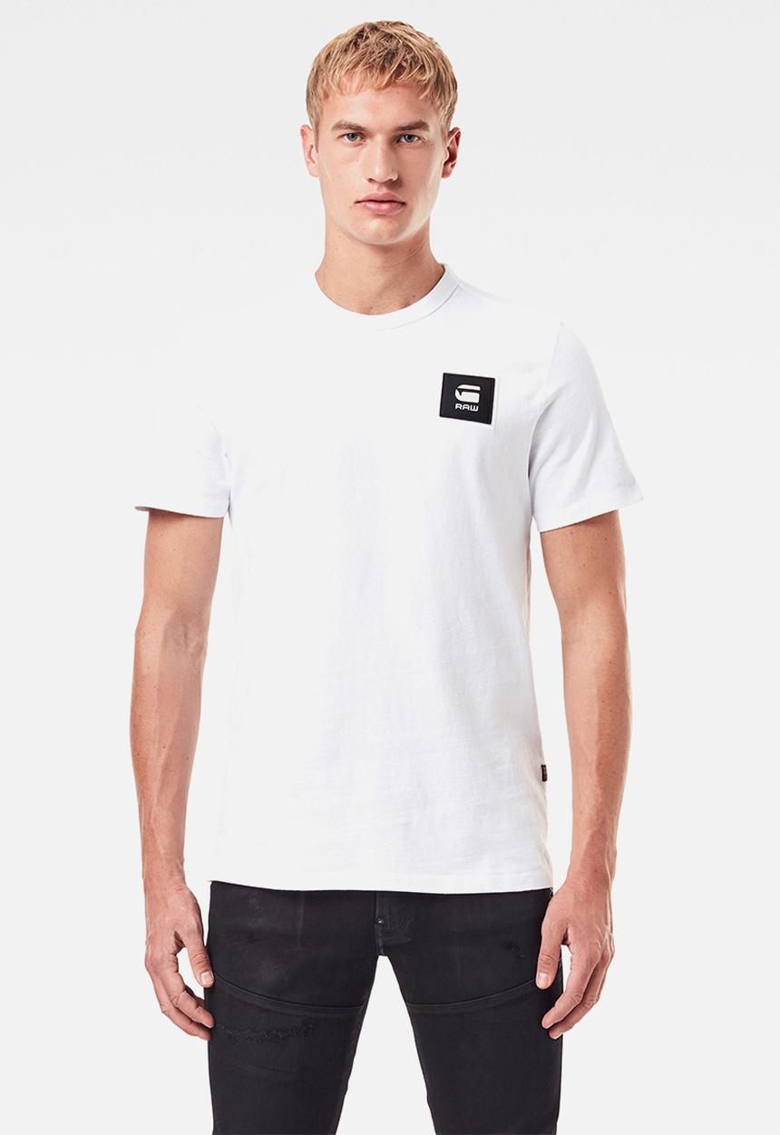 G-STAR - Badge logo+ r short sleeve tee - white