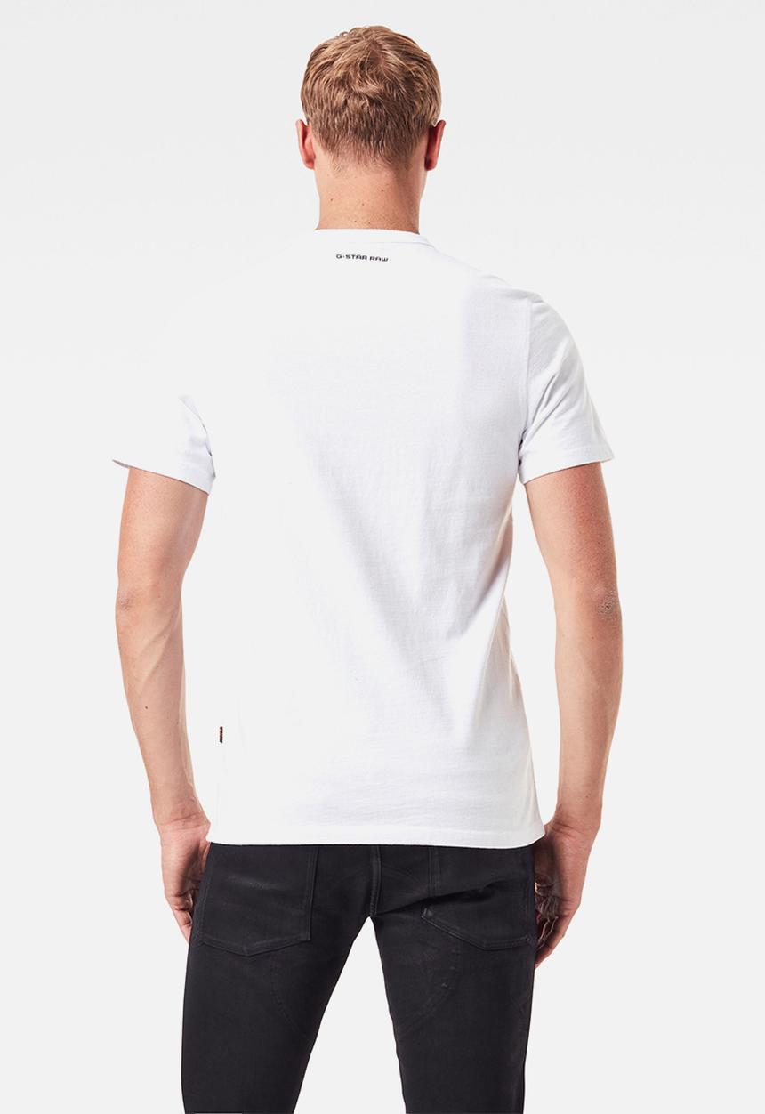 G-STAR - Badge logo+ r short sleeve tee - white
