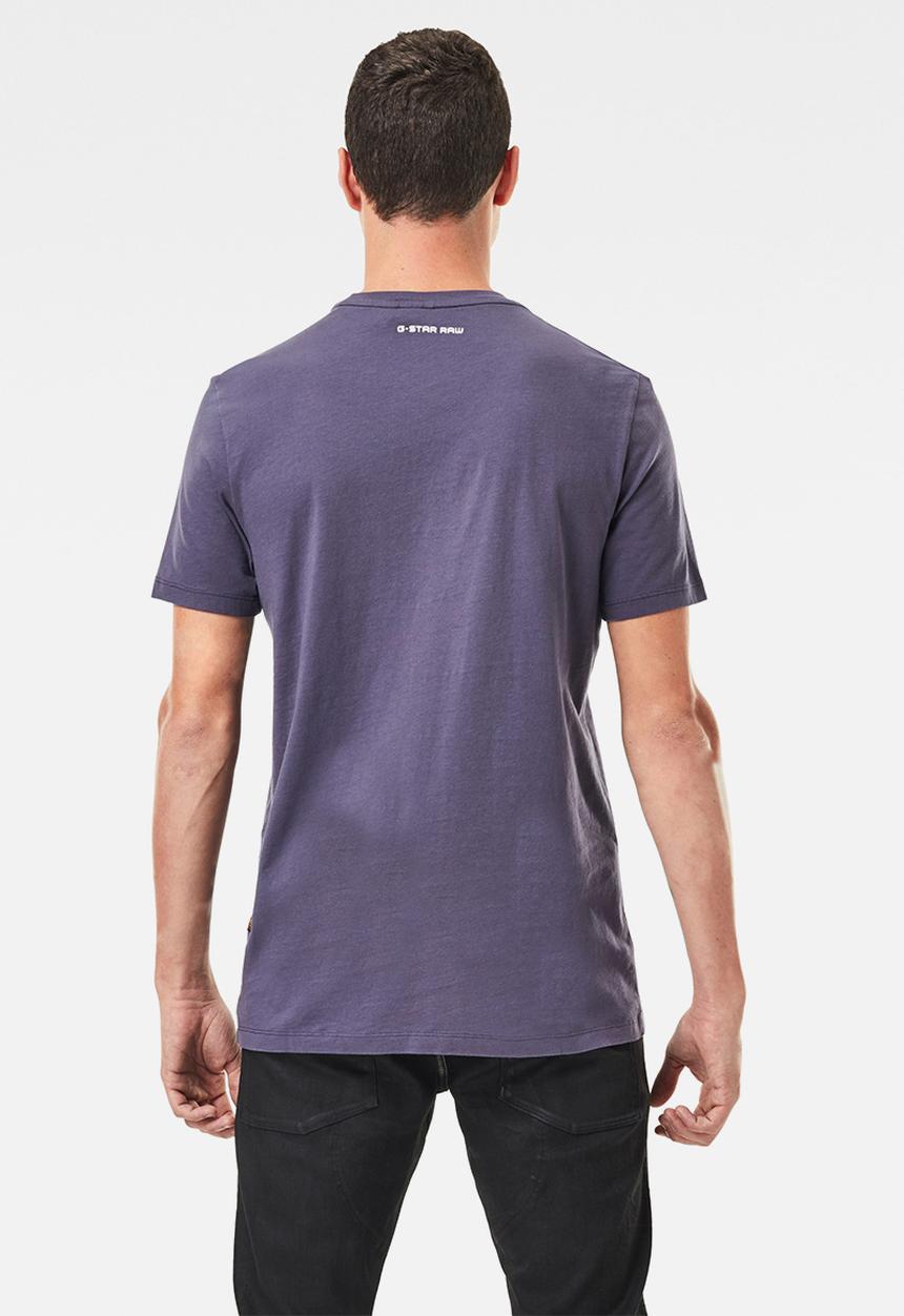 G-STAR - Originals label logo slim r short sleeve tee - purple