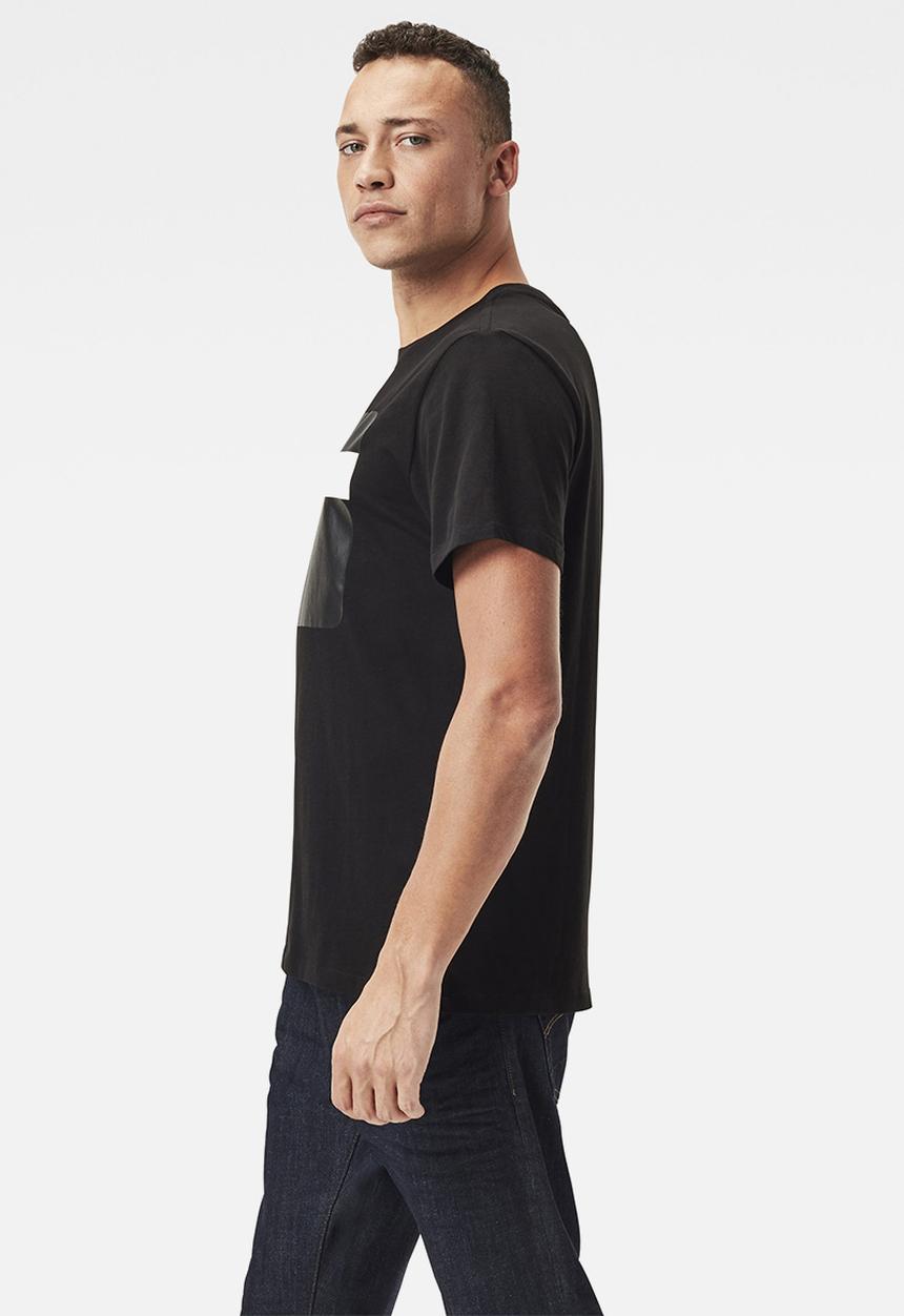 G-STAR - 3D no.1 logo+ r short sleeve tee - black