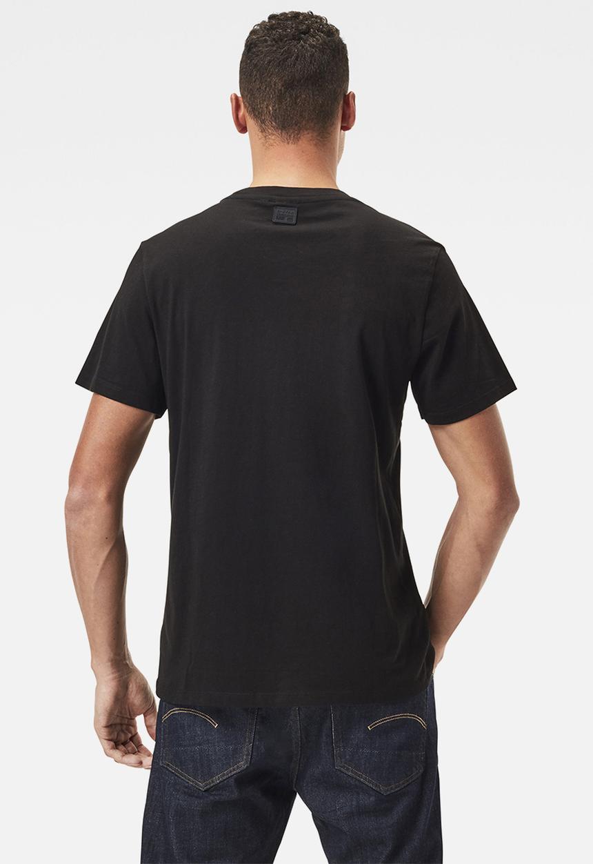 G-STAR - 3D no.1 logo+ r short sleeve tee - black