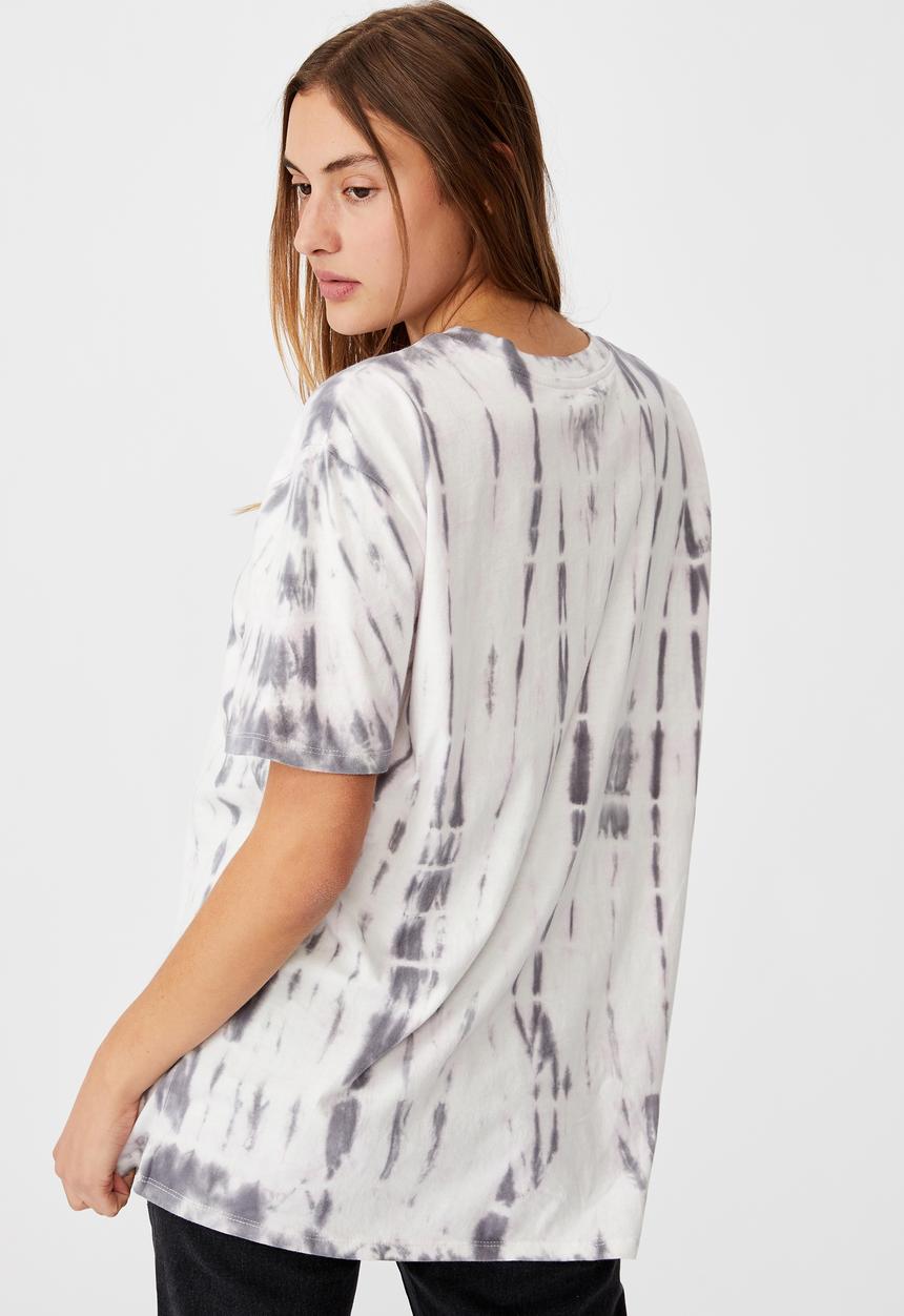 Cotton On - The oversized dad tee - soft frosty lilac tie dye