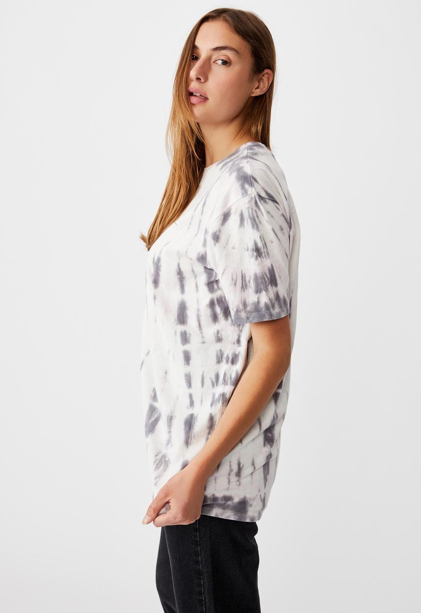Cotton On - The oversized dad tee - soft frosty lilac tie dye