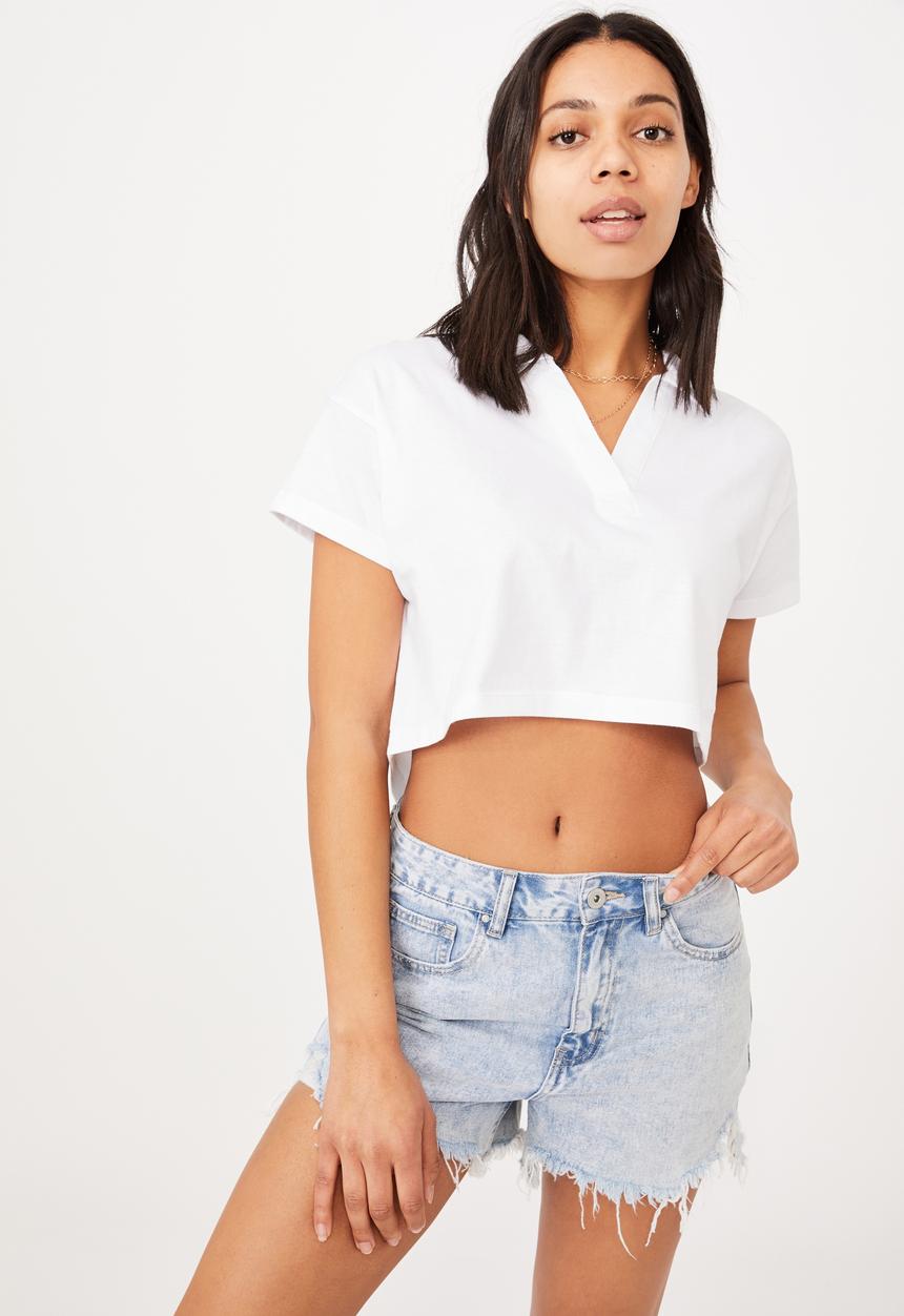 Cotton On - Ryan short sleeve polo - white