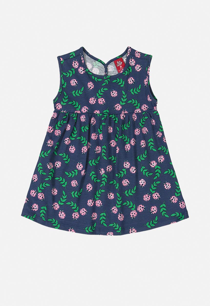 Bee Loop - Girls printed dress - navy