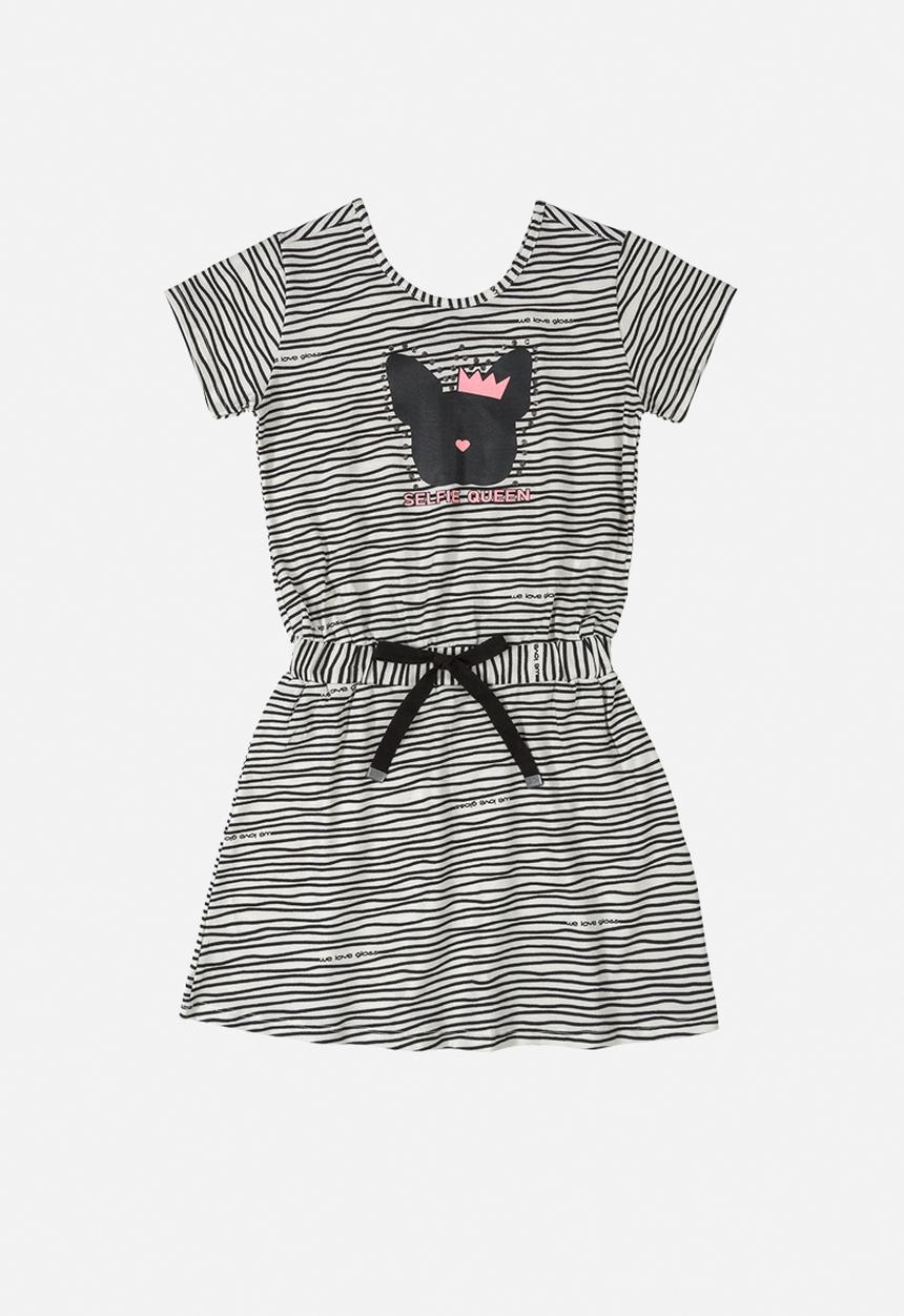 Gloss - Stripe jersey dress - grey