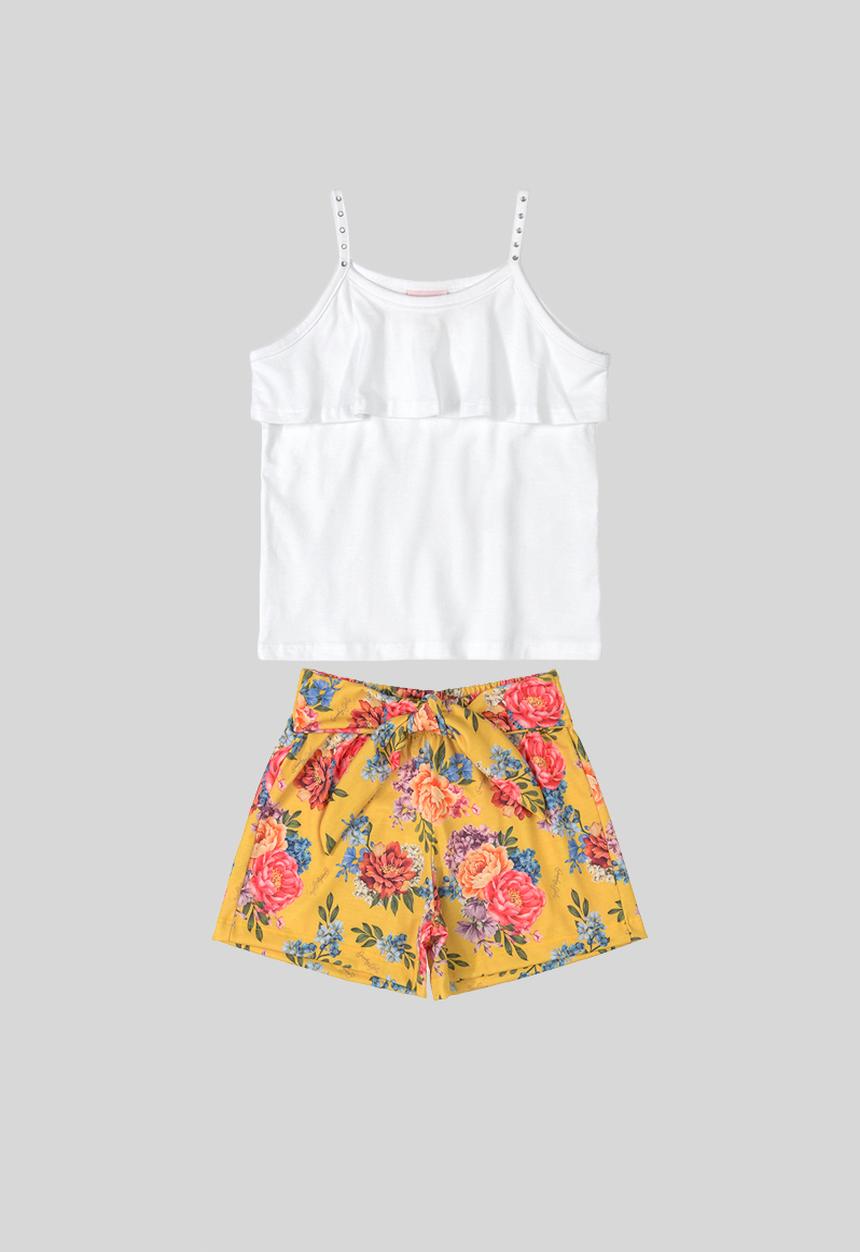 Quimby - Tank top & shorts set - white