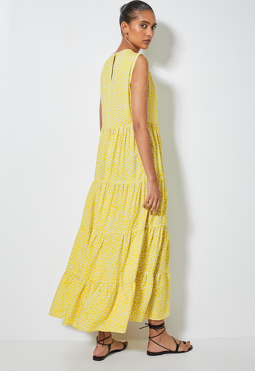 Superbalist - Sleeveless tiered dress - yellow