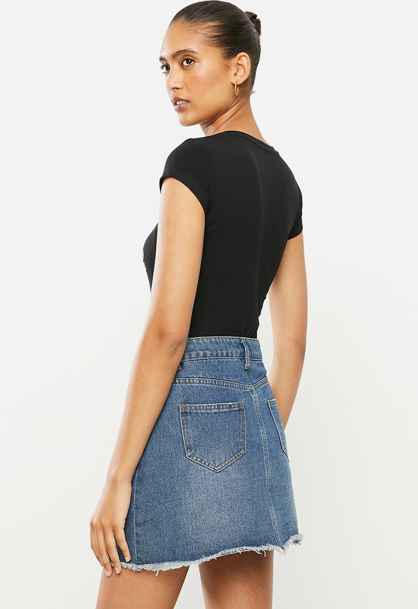 SISSY BOY - Paray: one up tee with mixed logo - black
