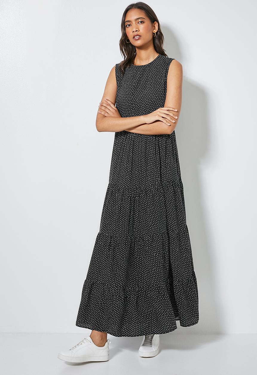 Superbalist - Sleeveless tiered dress - black