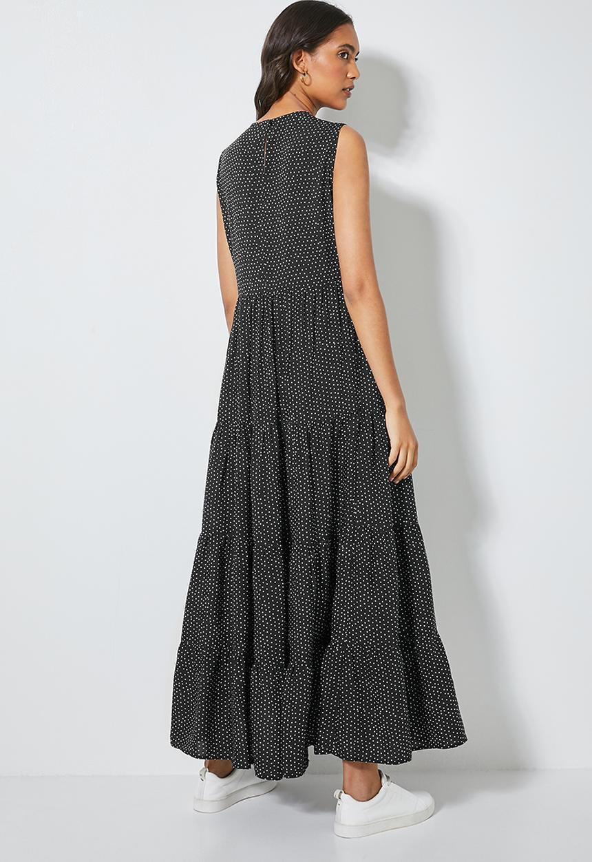 Superbalist - Sleeveless tiered dress - black