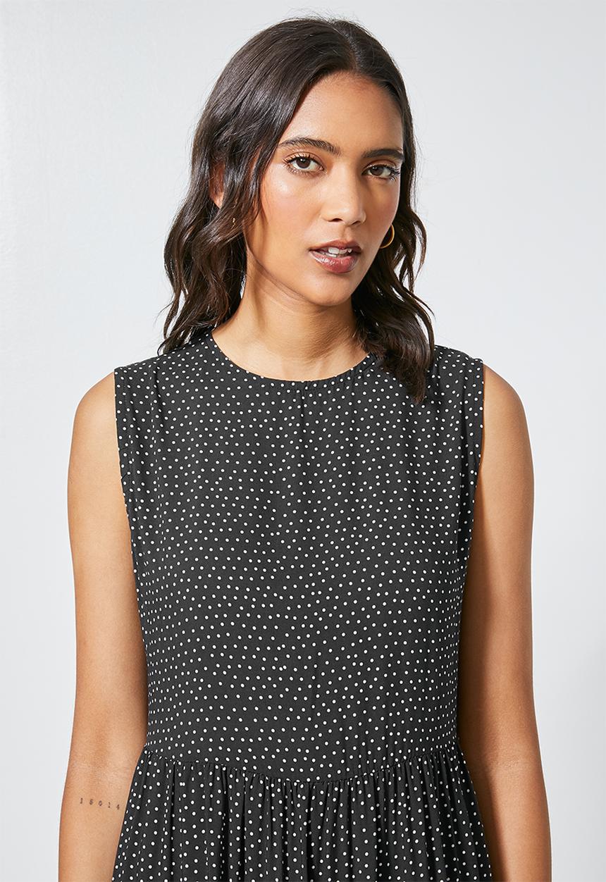 Superbalist - Sleeveless tiered dress - black