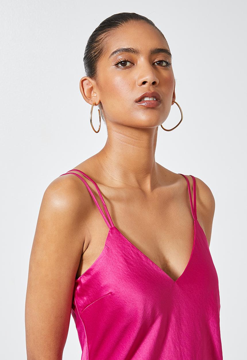Superbalist - Satin slip dress - pink