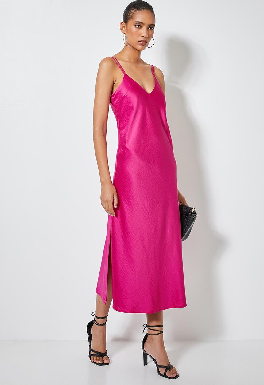 Superbalist - Satin slip dress - pink