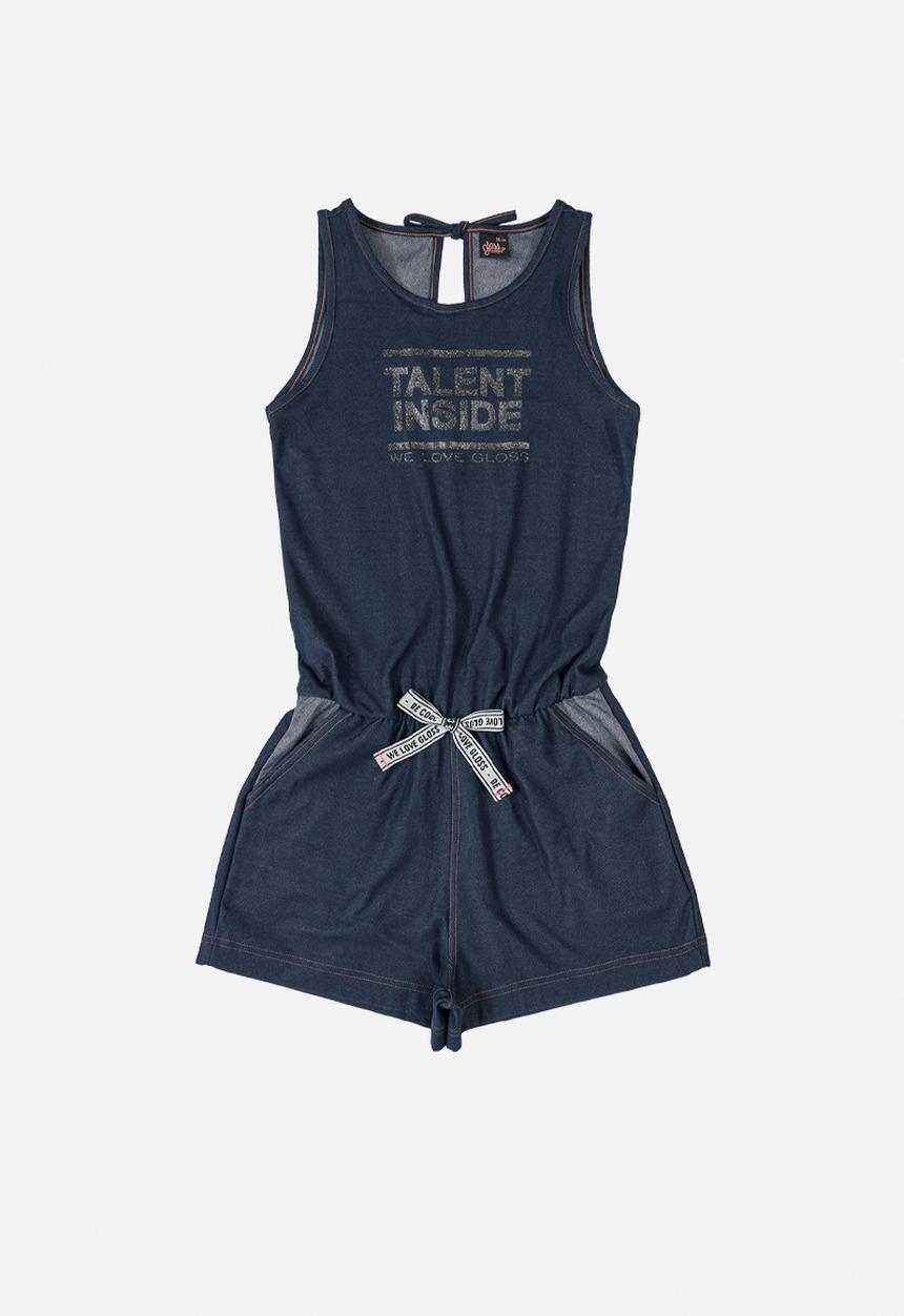Gloss - Denim jersey romper - dark blue