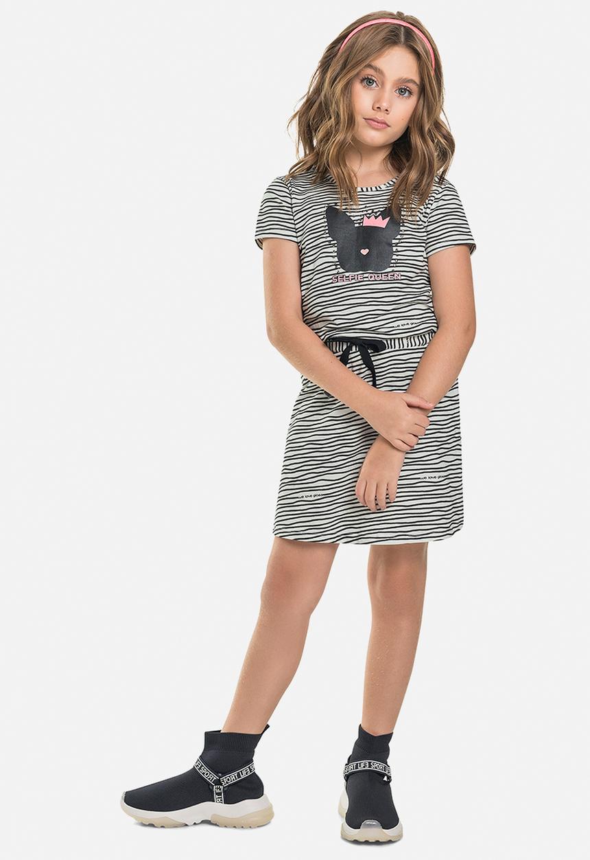Gloss - Stripe jersey dress - grey