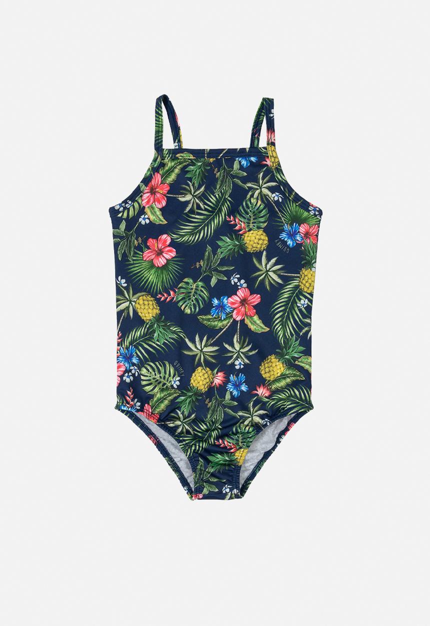 Quimby - Girls floral swimsuit - multi