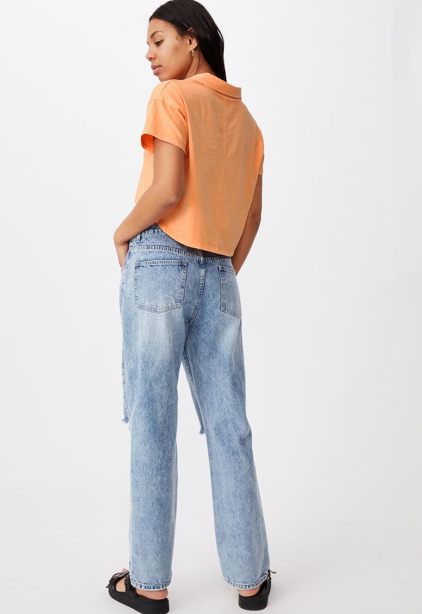 Cotton On - Ryan short sleeve polo - washed melon
