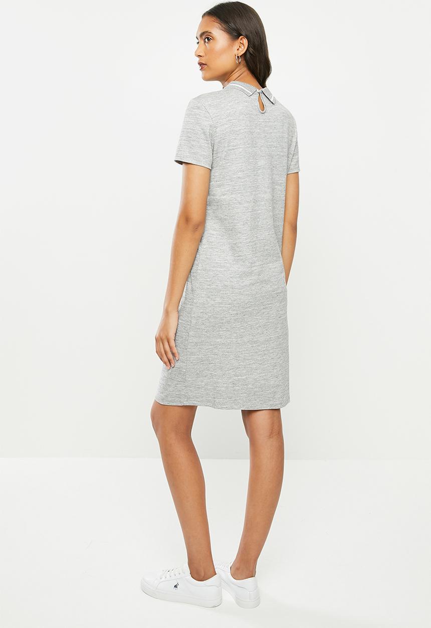 POLO - Bella short sleeve stretch golfer dress - grey 