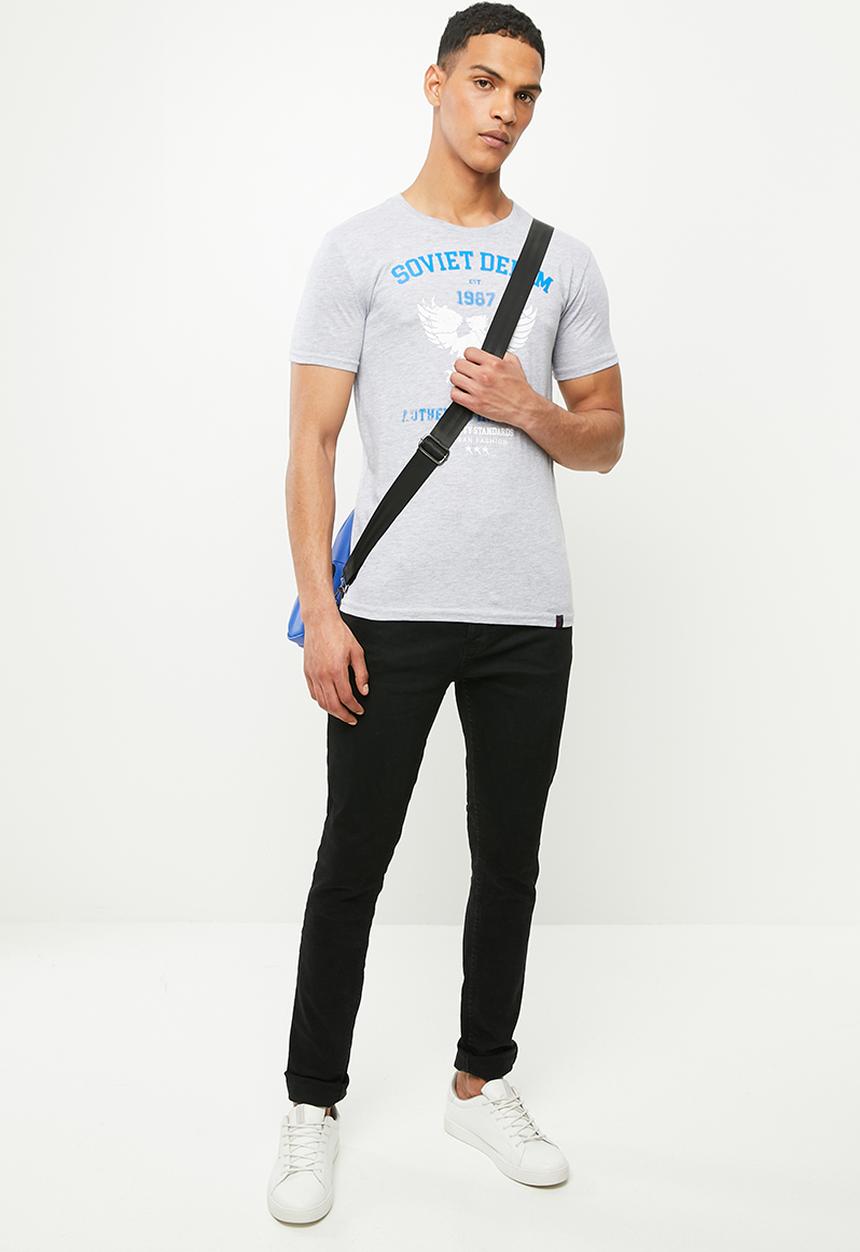 SOVIET - Winwood slim fit s/slv crew neck tee - oyster