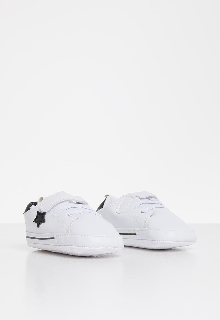 Pop Candy - Baby boys sof sole sneaker - white & black