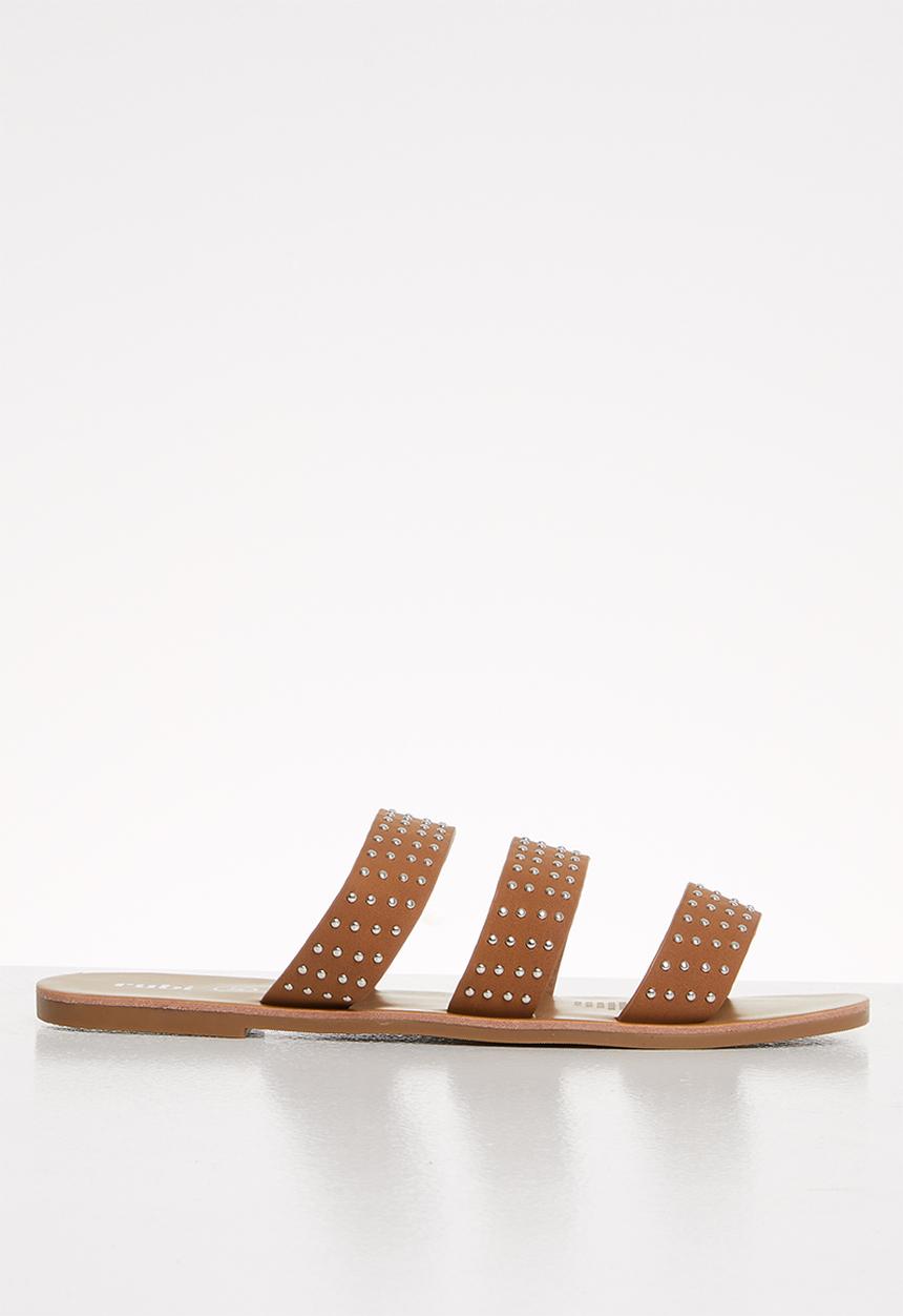 Cotton On - Fallon studded strappy slide - tan 