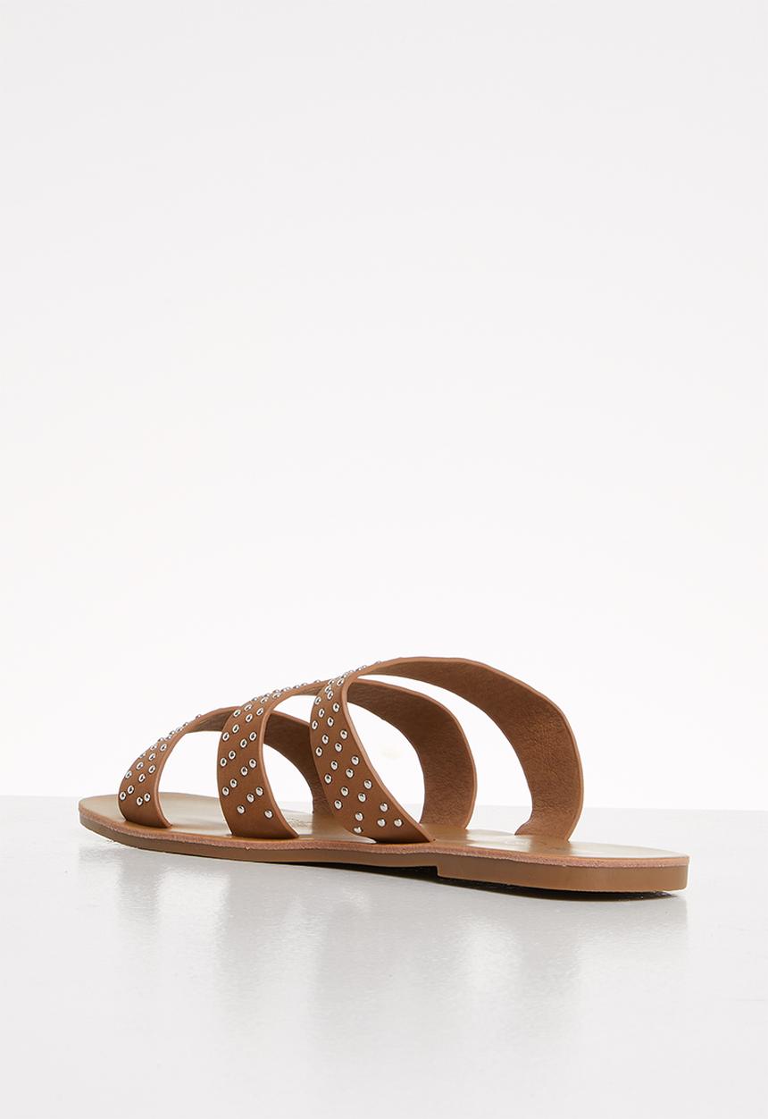 Cotton On - Fallon studded strappy slide - tan 