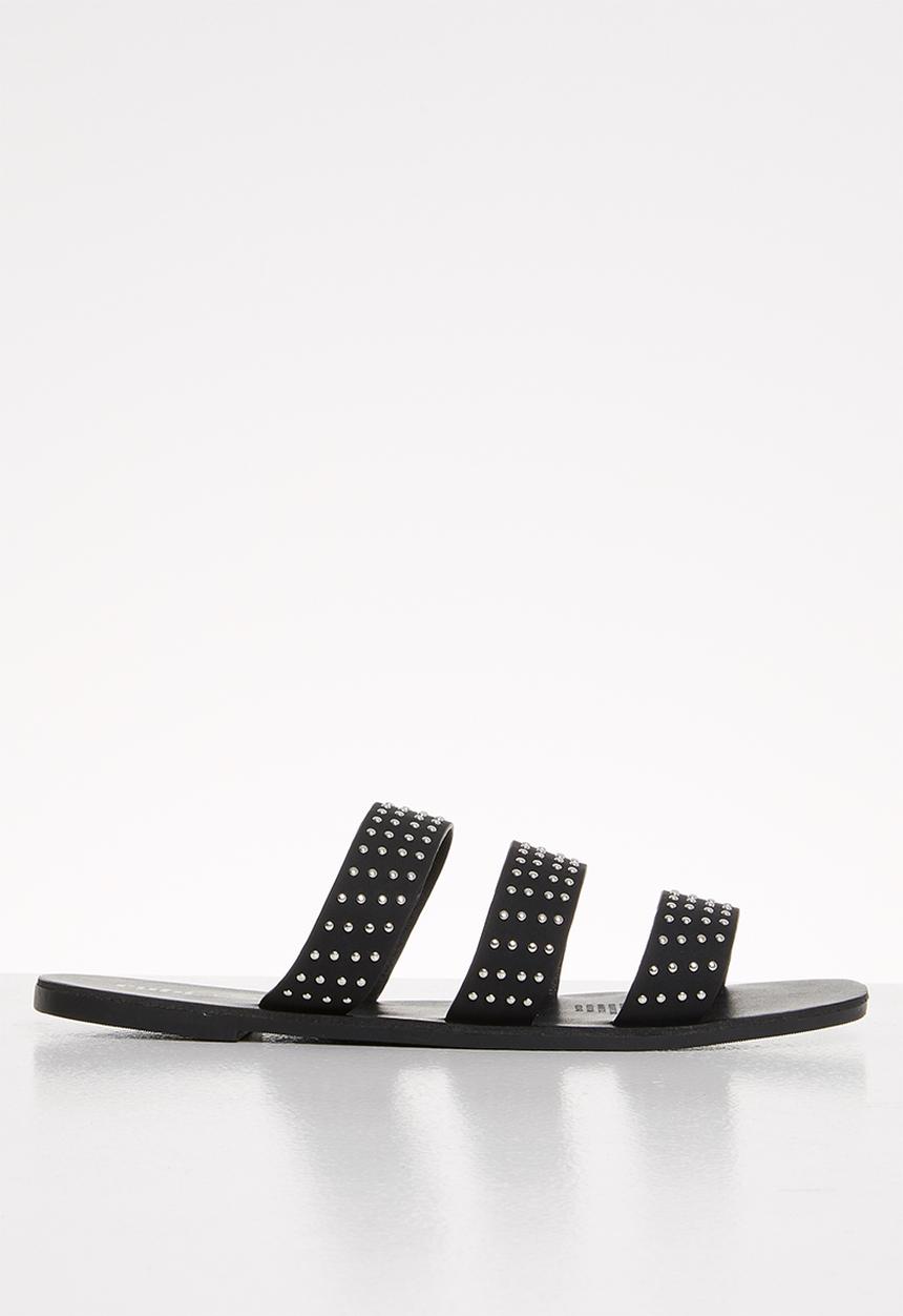 Cotton On - Fallon studded strappy slide - black 