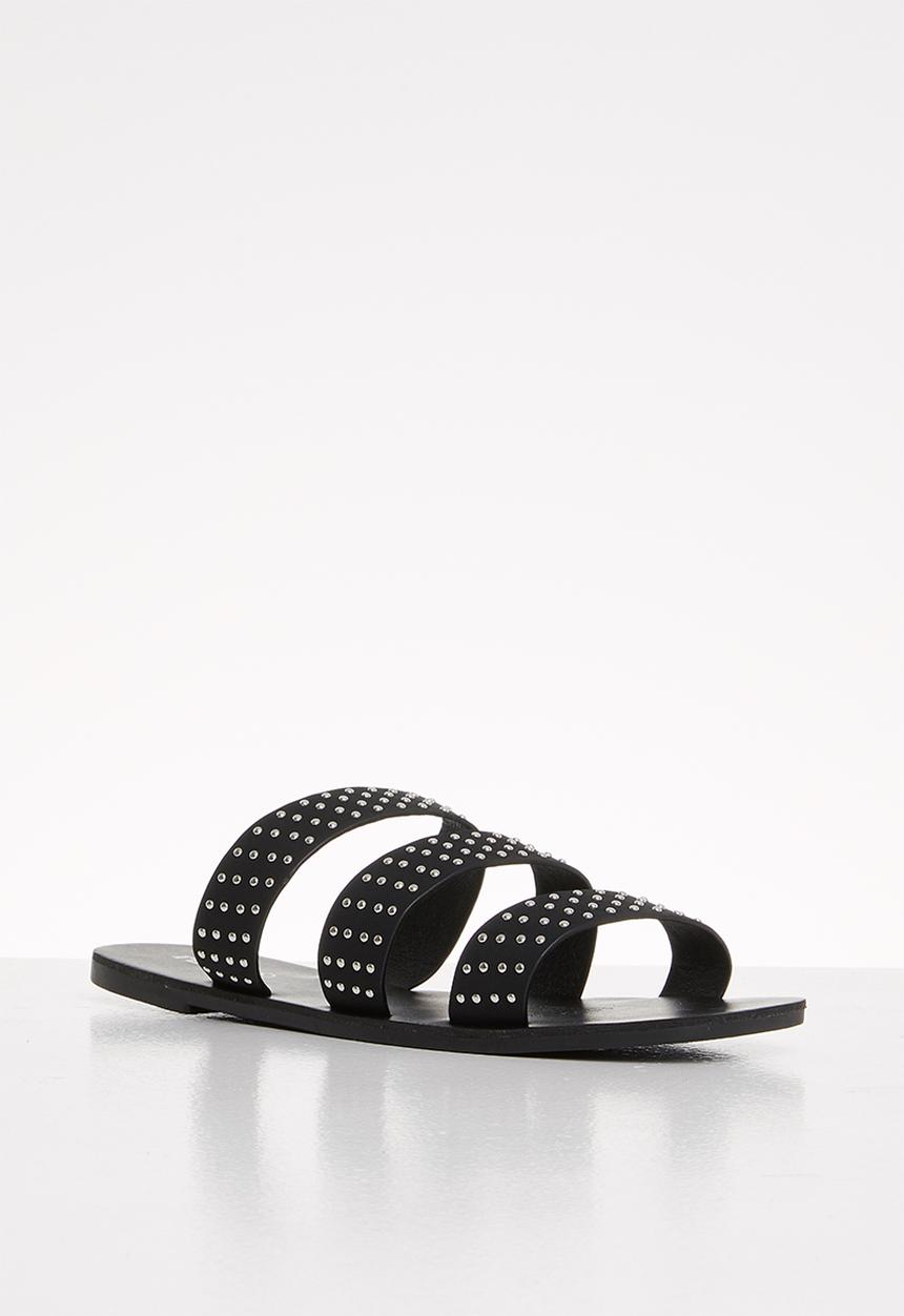 Cotton On - Fallon studded strappy slide - black 