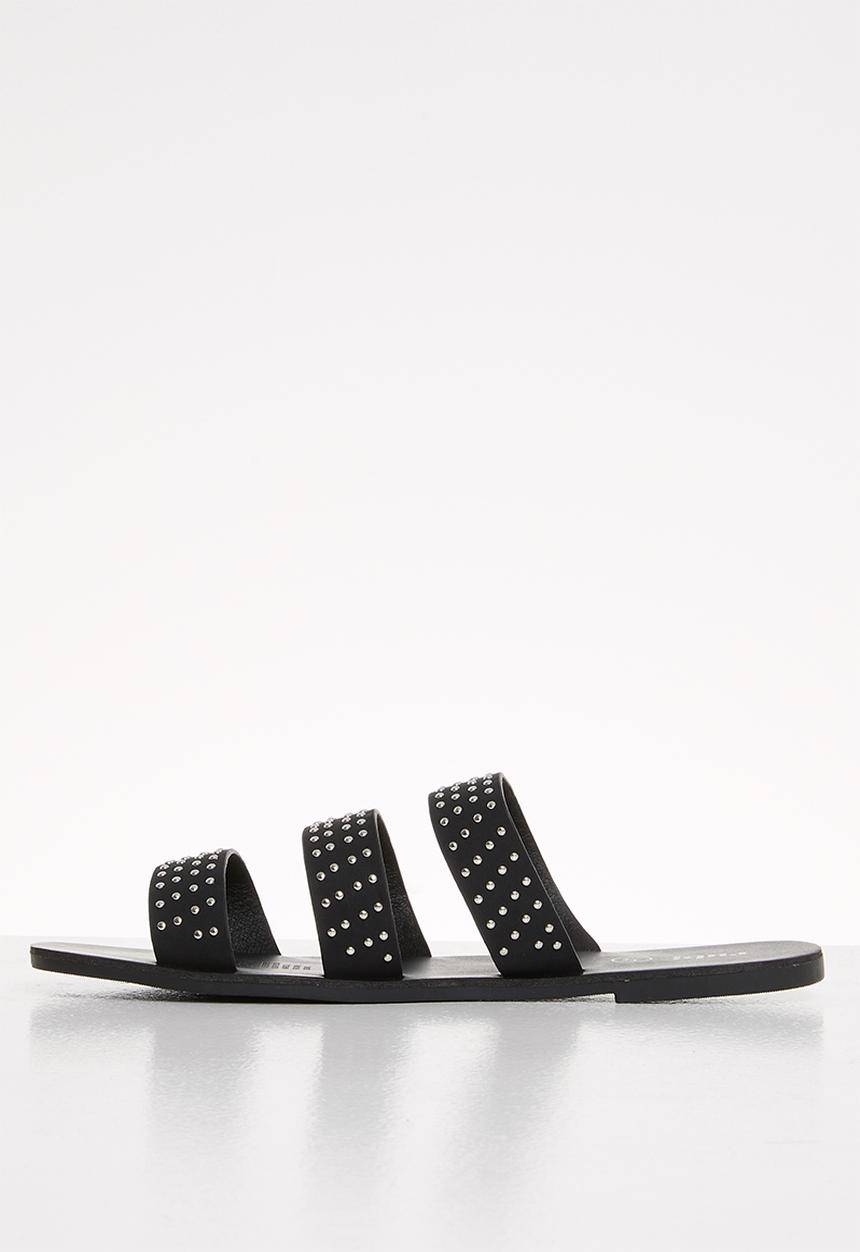 Cotton On - Fallon studded strappy slide - black 