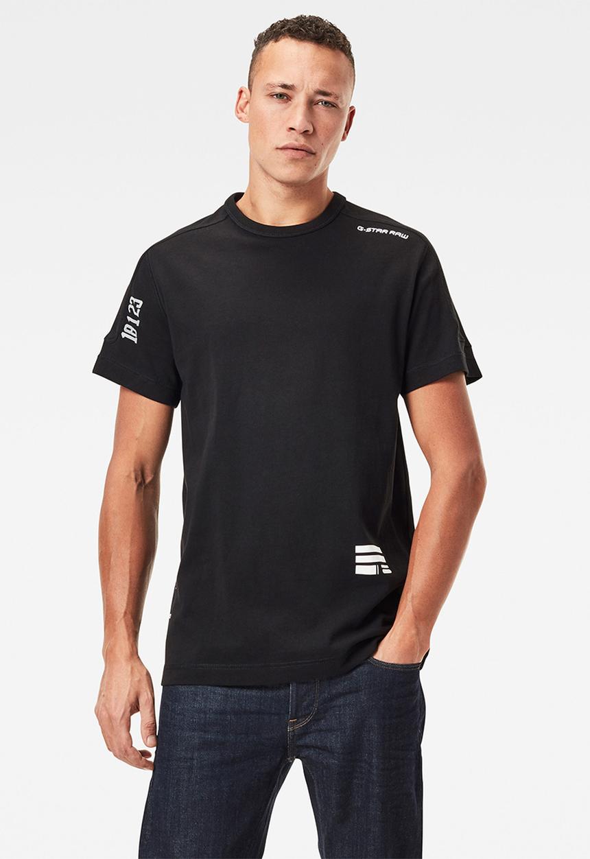 G-STAR - Multi logo+ korpaz r short sleeve tee - black