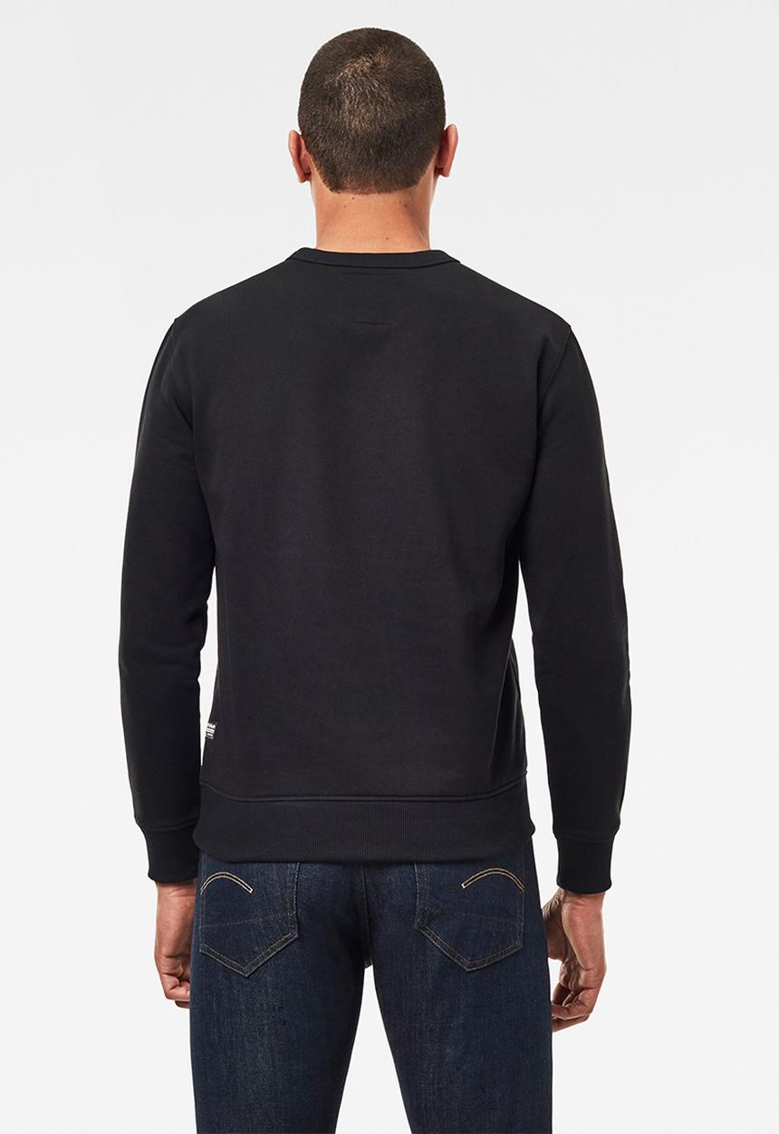 G-STAR - Raw dot box graphic r long sleeve sweater - black