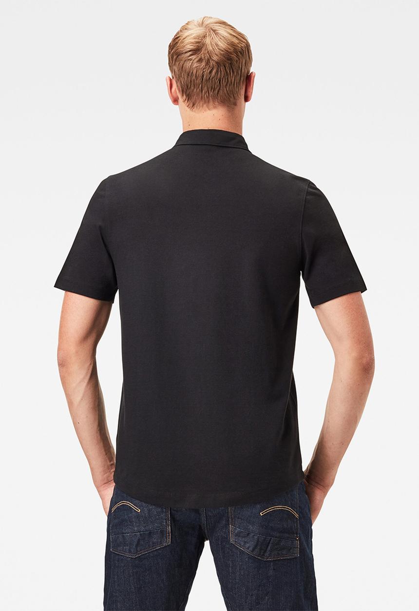 G-STAR - Badge logo+ polo r short sleeve tee - black