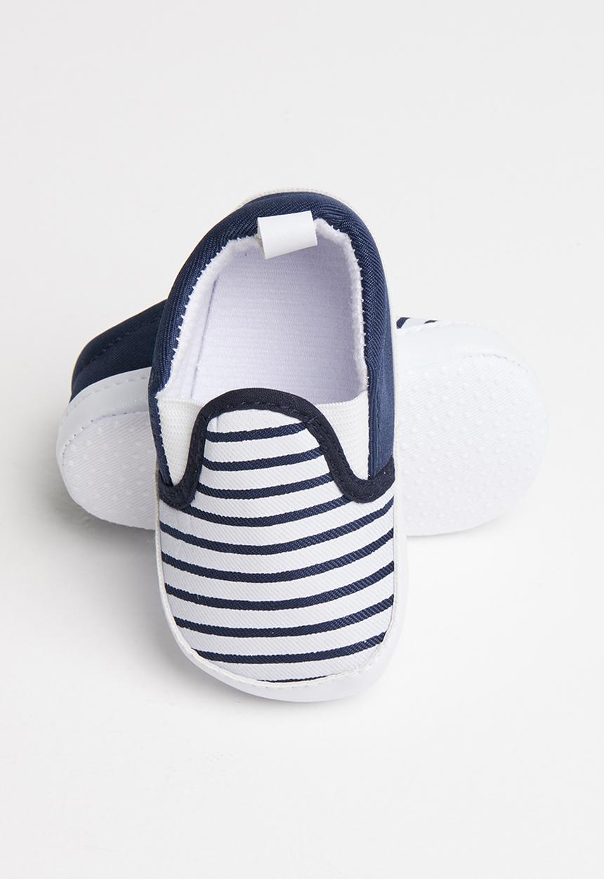 Pop Candy - Boys stripe slip on - navy