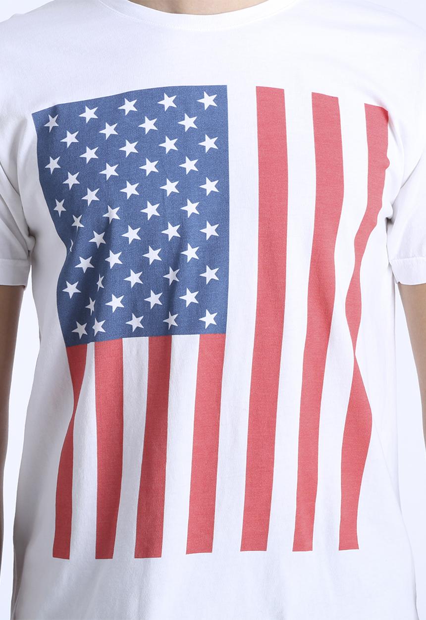 American Apparel - US Flag Print Power Washed