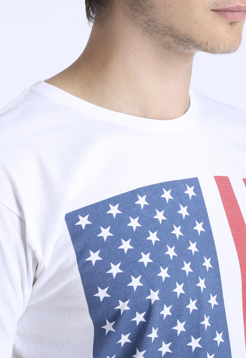 American Apparel - US Flag Print Power Washed
