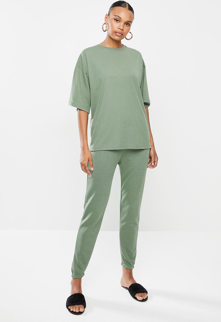Missguided - Co-ord T-shirt & jogger set - green