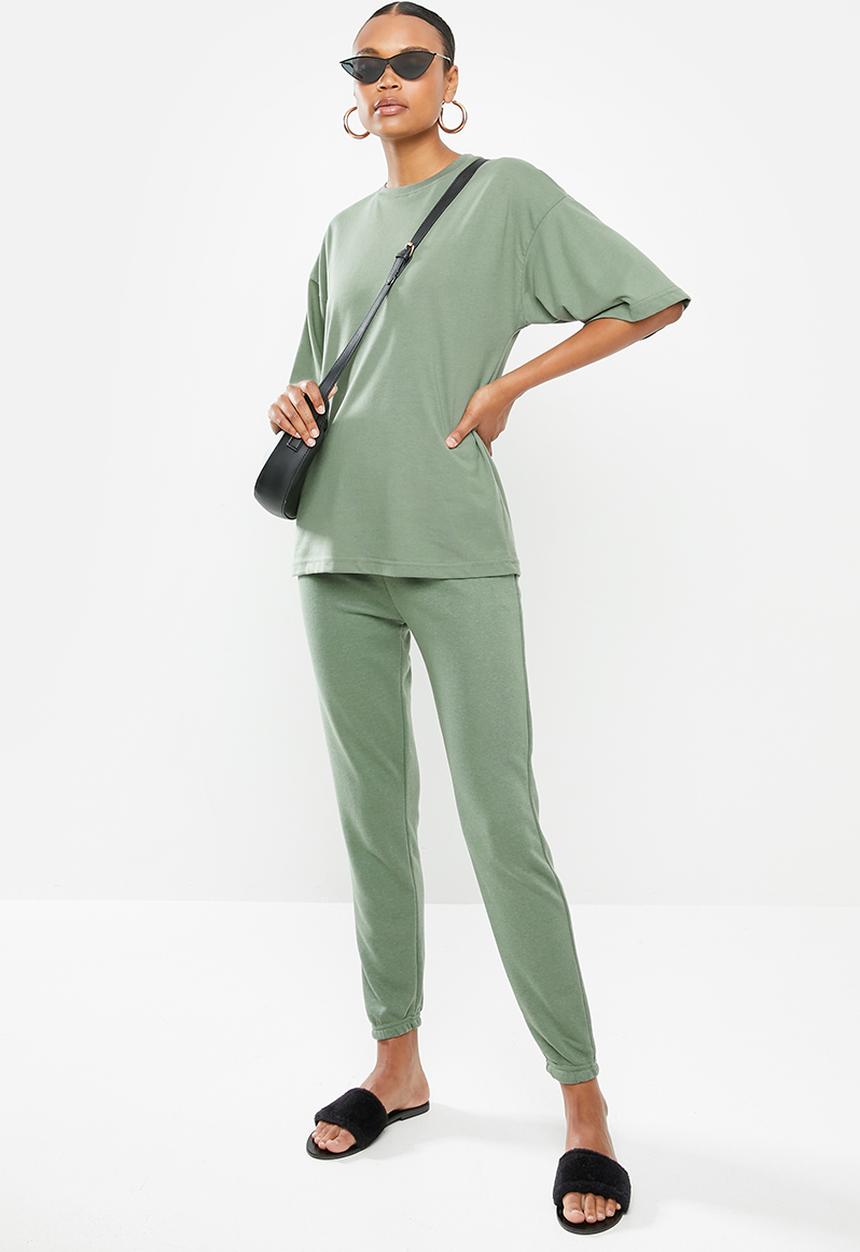 Missguided - Co-ord T-shirt & jogger set - green