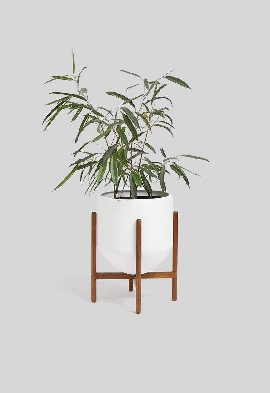 Grey Gardens - Bullet planter - white