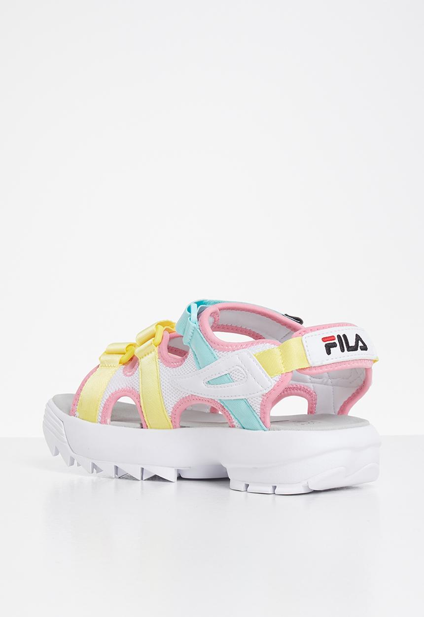 FILA - Disruptor sandal - white/limelight
