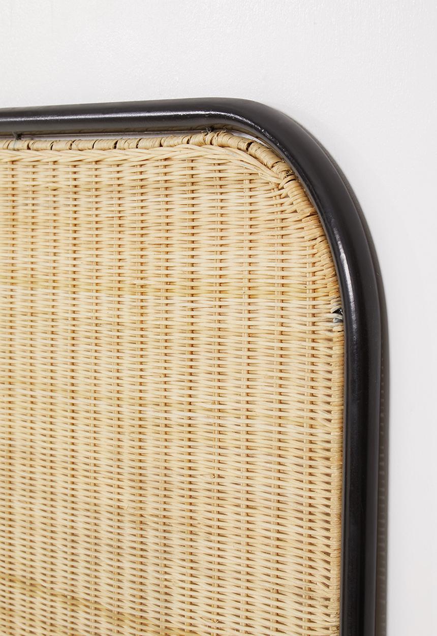 Sixth Floor - Padari iron framed rattan headboard - Natural & Black