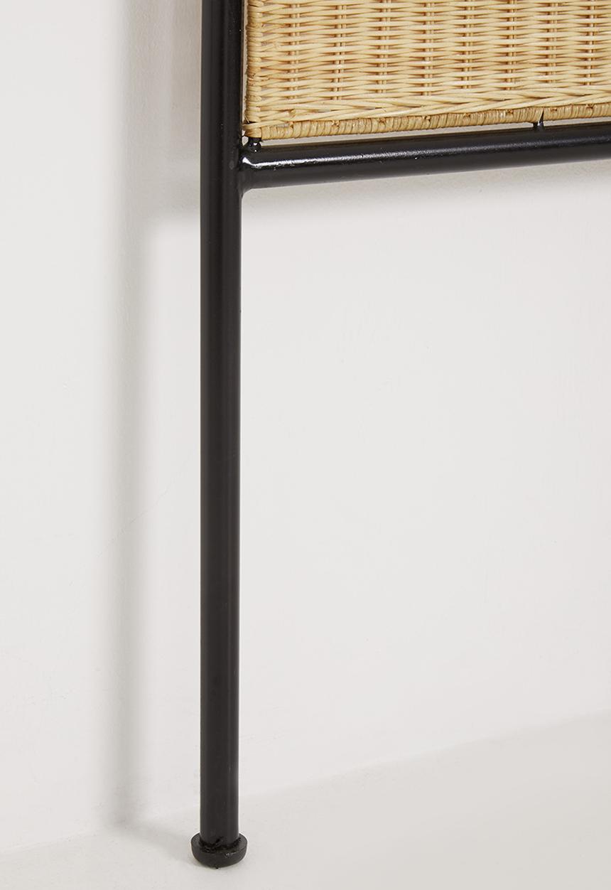 Sixth Floor - Padari iron framed rattan headboard - Natural & Black