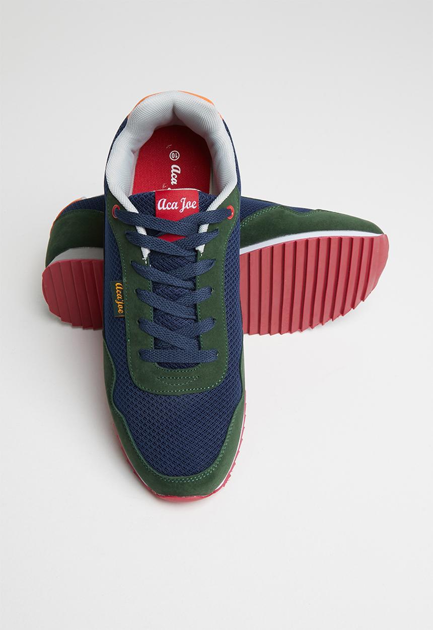 Aca Joe - Retro trainer - forest green/ navy
