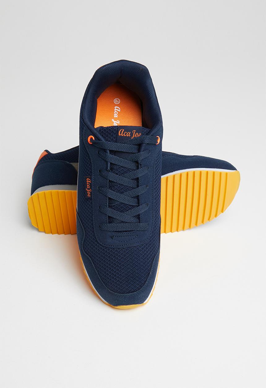 Aca Joe - Retro trainer - navy/orange