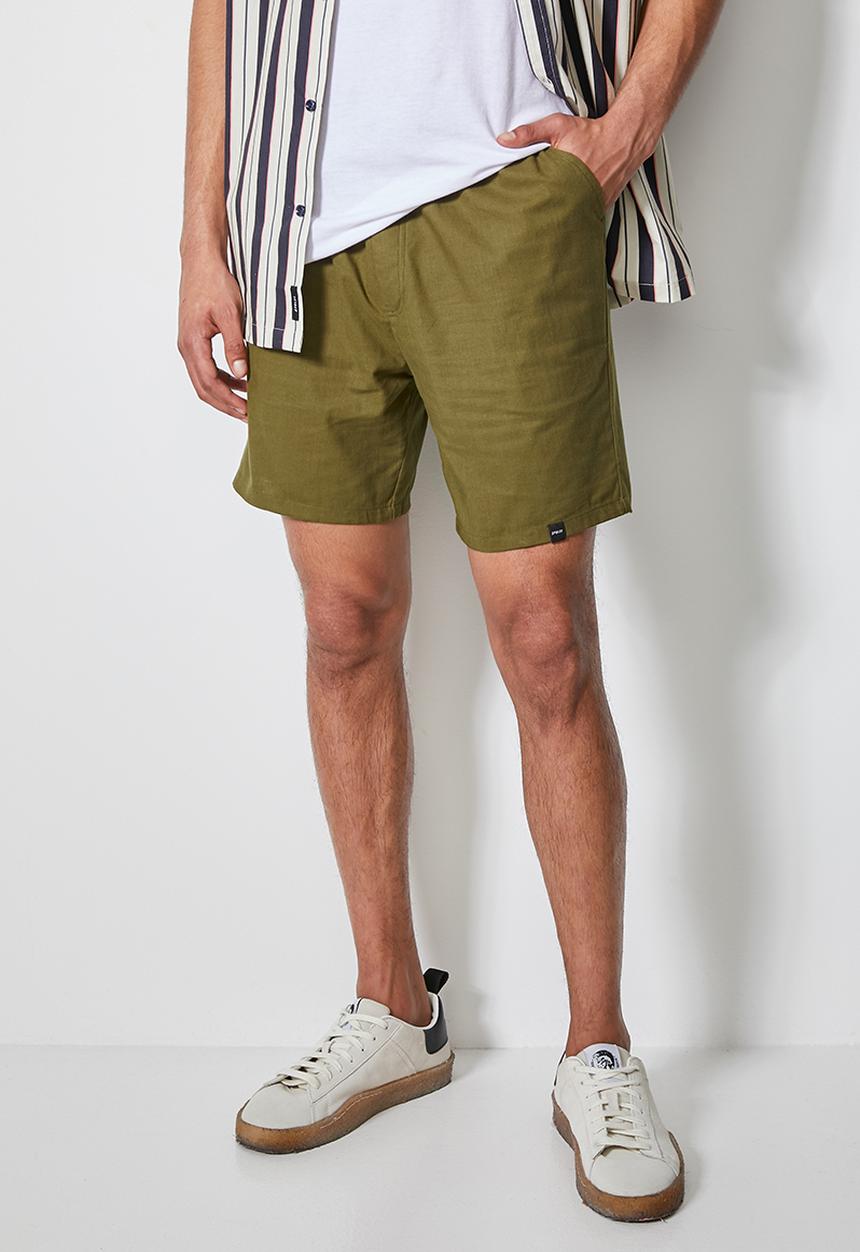 Superbalist - Summer chino short with elastic waistband - khaki