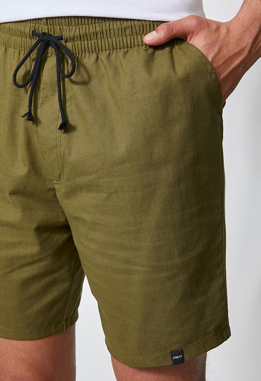 Superbalist - Summer chino short with elastic waistband - khaki