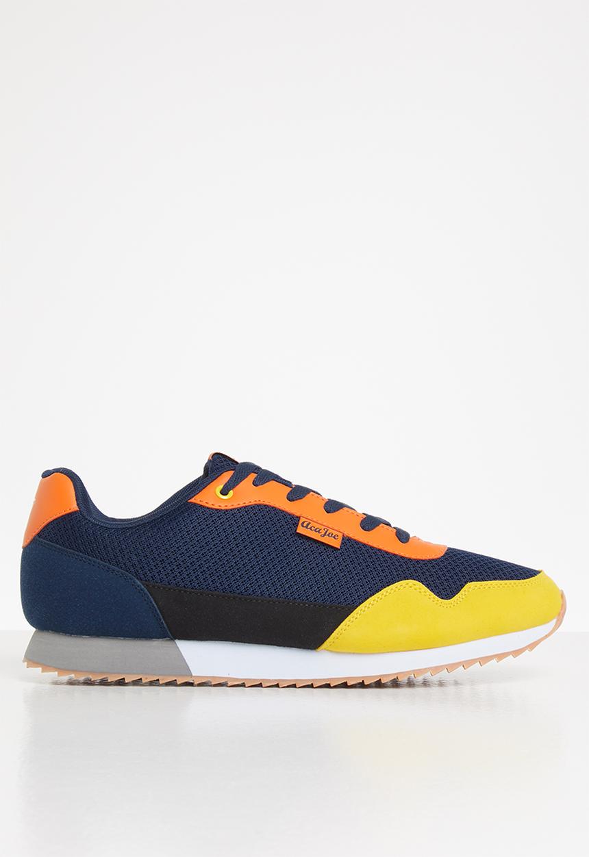 Aca Joe - Retro trainer - navy/yellow/navy
