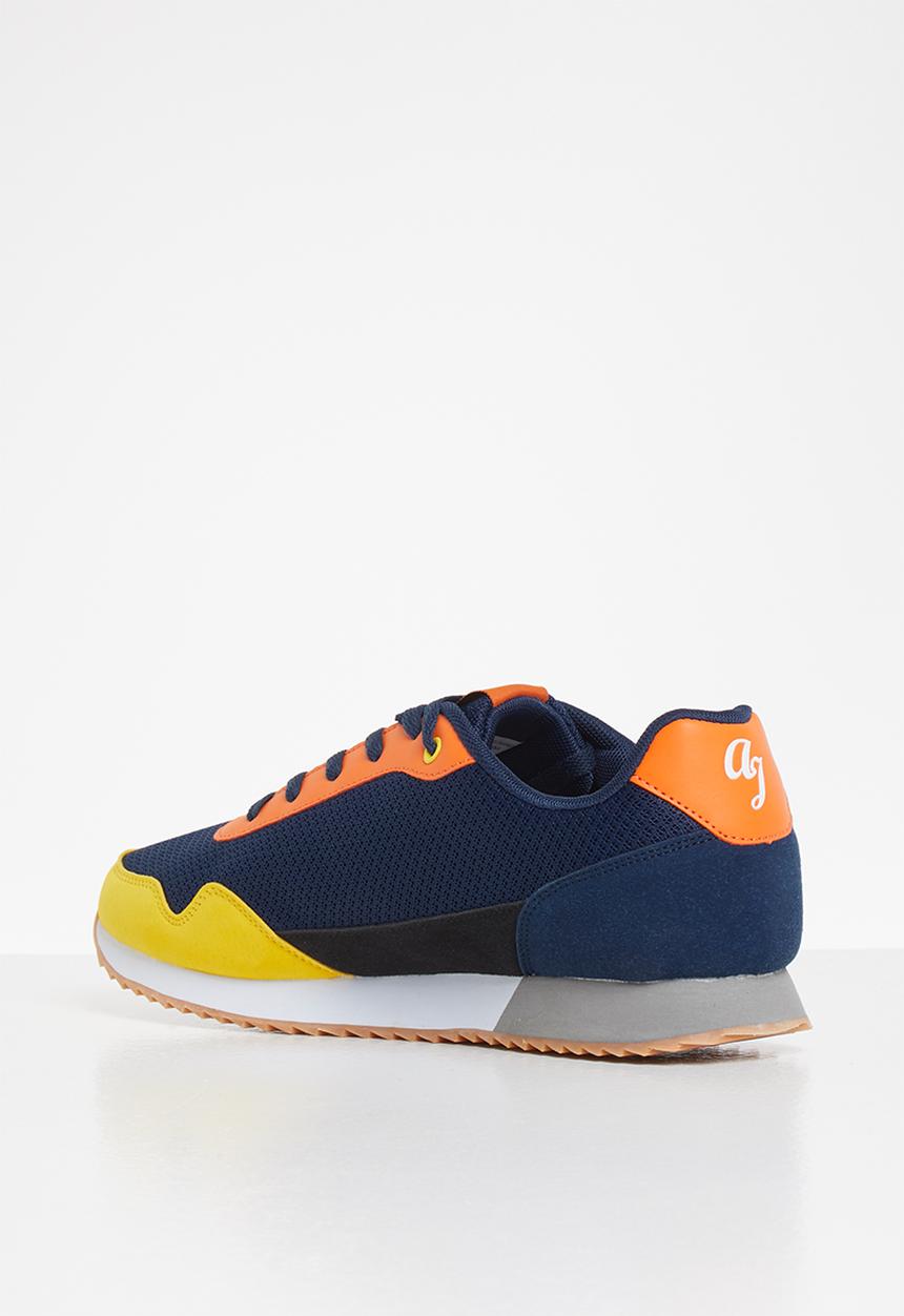 Aca Joe - Retro trainer - navy/yellow/navy
