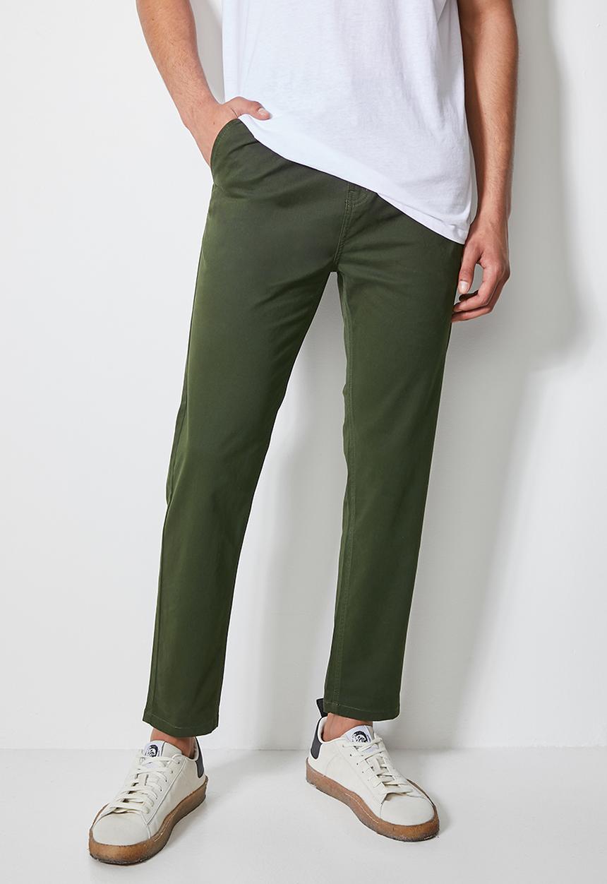 Superbalist - Seoul pleated tapered chino - dark green